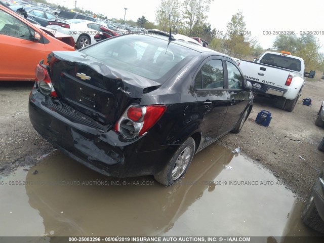 1G1JA5SH9C4163138 - 2012 CHEVROLET SONIC LS BLACK photo 4