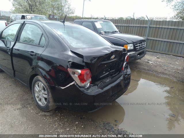 1G1JA5SH9C4163138 - 2012 CHEVROLET SONIC LS BLACK photo 6