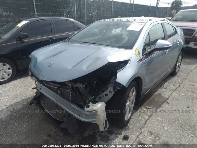 1G1RA6E44DU132303 - 2013 CHEVROLET VOLT BLUE photo 2