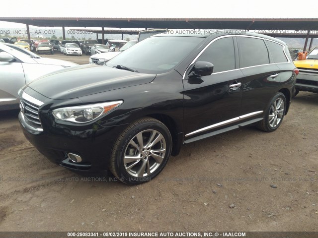 5N1CL0MN5EC514857 - 2014 INFINITI QX60 HYBRID BLACK photo 2