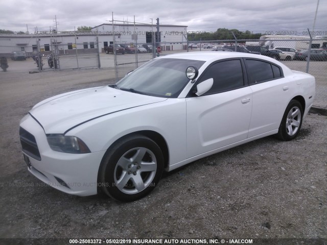 2C3CDXAT8CH221143 - 2012 DODGE CHARGER POLICE WHITE photo 2