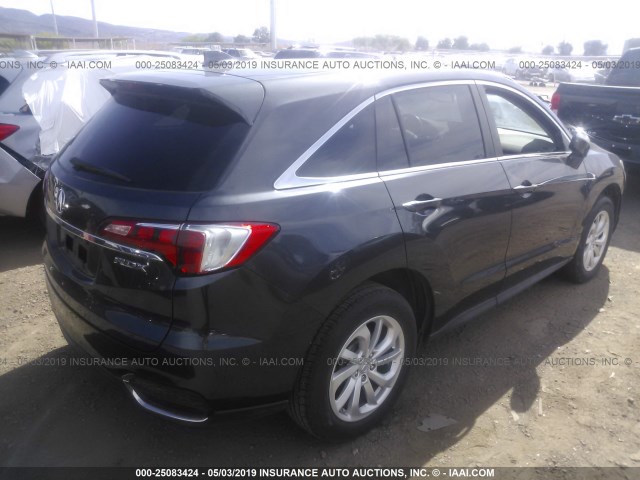 5J8TB3H52GL010032 - 2016 ACURA RDX TECHNOLOGY BLACK photo 4