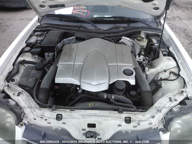 1C3AN69L04X017923 - 2004 CHRYSLER CROSSFIRE LIMITED WHITE photo 10