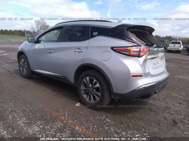 5N1AZ2MH5JN160025 - 2018 NISSAN MURANO S/SL/SV/PLATINUM SILVER photo 3