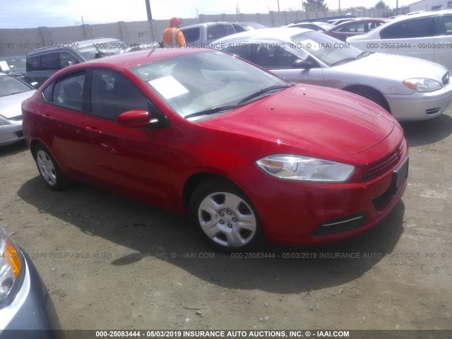 1C3CDFAAXGD704404 - 2016 DODGE DART RED photo 1