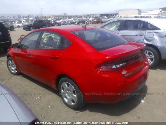 1C3CDFAAXGD704404 - 2016 DODGE DART RED photo 3