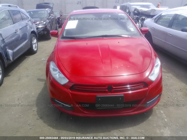 1C3CDFAAXGD704404 - 2016 DODGE DART RED photo 6