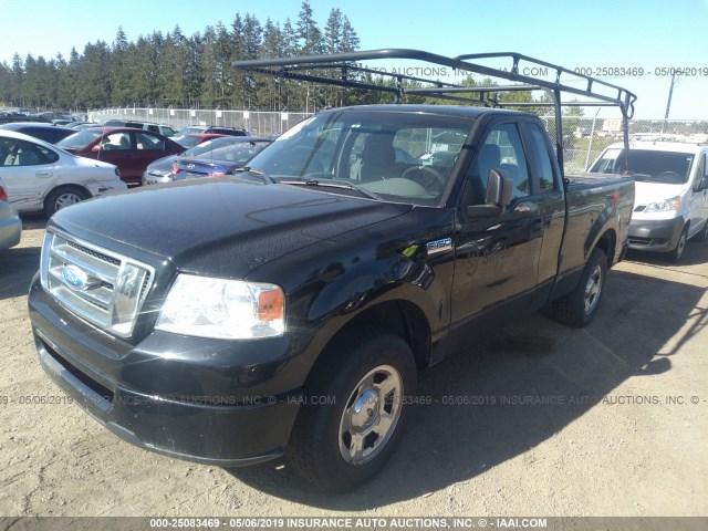 1FTRF12218KE33658 - 2008 FORD F150 BLACK photo 2