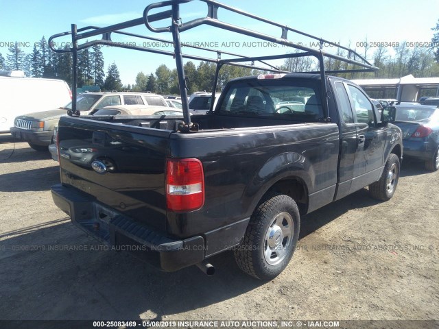 1FTRF12218KE33658 - 2008 FORD F150 BLACK photo 4