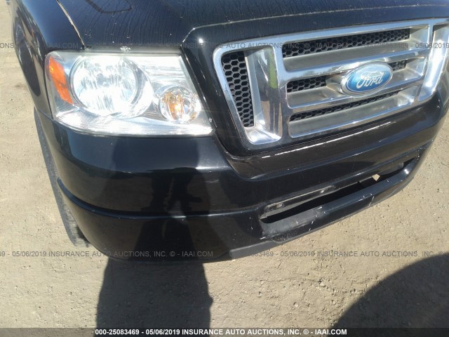 1FTRF12218KE33658 - 2008 FORD F150 BLACK photo 6