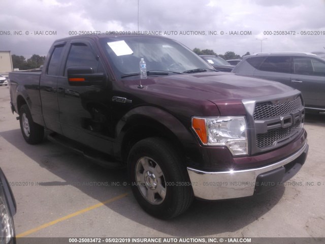 1FTEX1C89AFA55618 - 2010 FORD F150 SUPER CAB RED photo 1