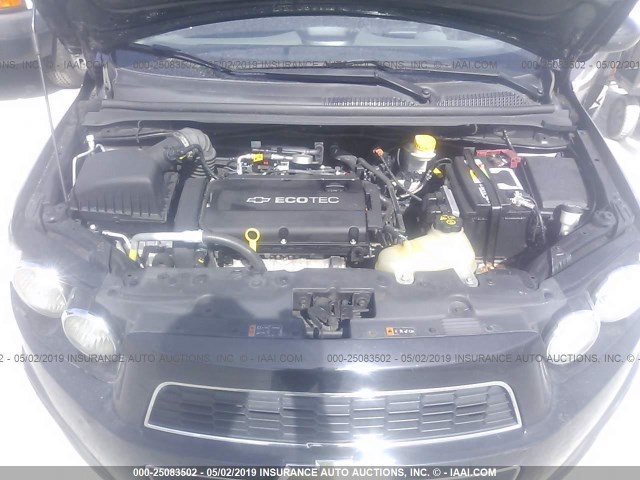 1G1JC6SHXC4176075 - 2012 CHEVROLET SONIC LT BLACK photo 10