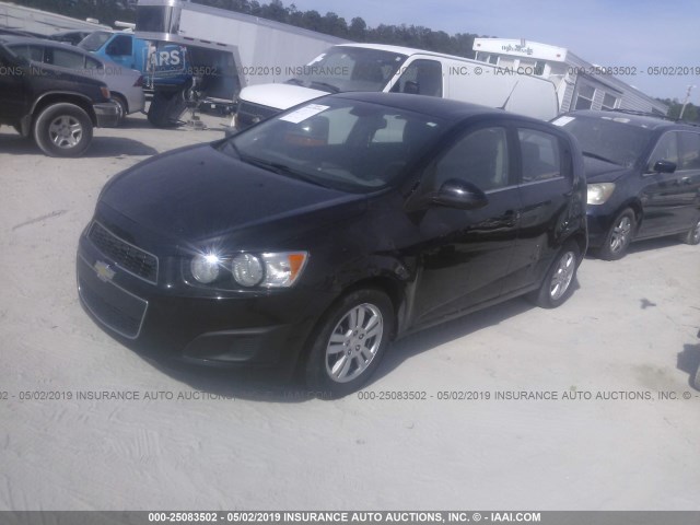 1G1JC6SHXC4176075 - 2012 CHEVROLET SONIC LT BLACK photo 2