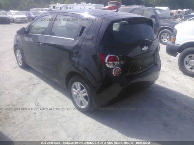 1G1JC6SHXC4176075 - 2012 CHEVROLET SONIC LT BLACK photo 3