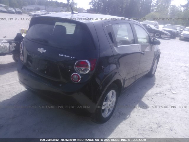 1G1JC6SHXC4176075 - 2012 CHEVROLET SONIC LT BLACK photo 4