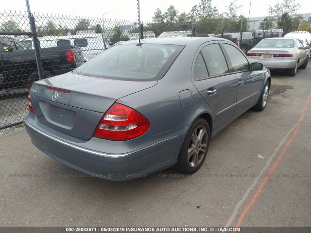 WDBUF56J66A829590 - 2006 MERCEDES-BENZ E 350 BLUE photo 4