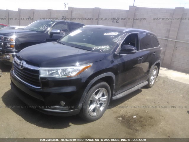 5TDYKRFH9GS146175 - 2016 TOYOTA HIGHLANDER LIMITED/LTD PLATINUM BLACK photo 2