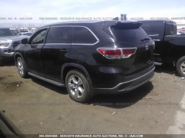 5TDYKRFH9GS146175 - 2016 TOYOTA HIGHLANDER LIMITED/LTD PLATINUM BLACK photo 3