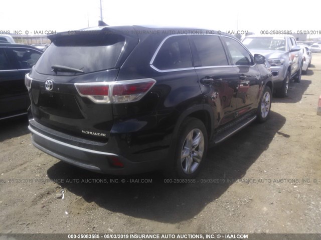 5TDYKRFH9GS146175 - 2016 TOYOTA HIGHLANDER LIMITED/LTD PLATINUM BLACK photo 4