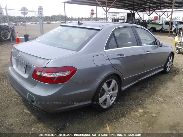 WDDHF5GB4AA021716 - 2010 MERCEDES-BENZ E 350 GRAY photo 4