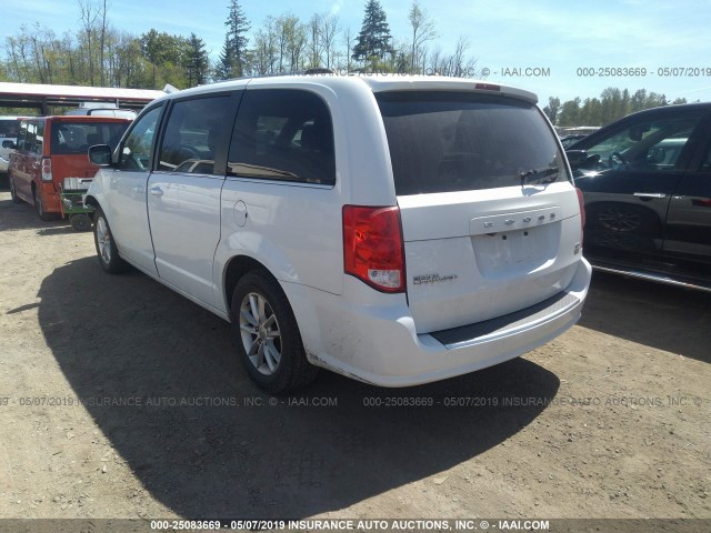 2C4RDGCG0JR241285 - 2018 DODGE GRAND CARAVAN SXT WHITE photo 3