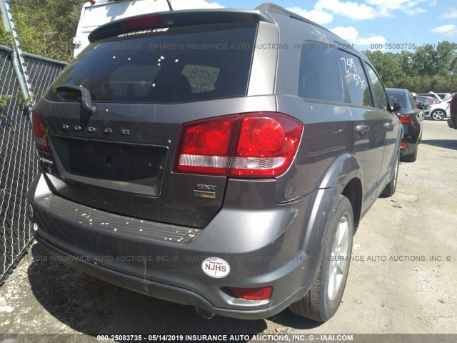 3C4PDCBG9CT349356 - 2012 DODGE JOURNEY SXT GRAY photo 4