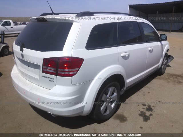 3D4PG5FV5AT228237 - 2010 DODGE JOURNEY SXT WHITE photo 4