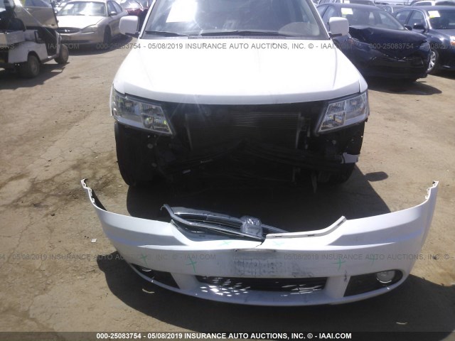 3D4PG5FV5AT228237 - 2010 DODGE JOURNEY SXT WHITE photo 6