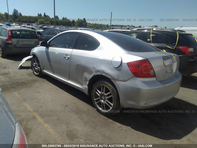 JTKDE177060135928 - 2006 TOYOTA SCION TC SILVER photo 3