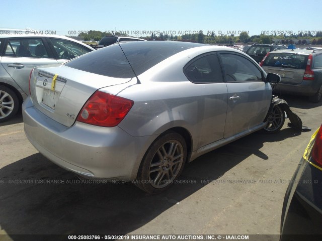 JTKDE177060135928 - 2006 TOYOTA SCION TC SILVER photo 4