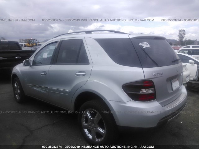 4JGBB86E76A014352 - 2006 MERCEDES-BENZ ML 350 SILVER photo 3