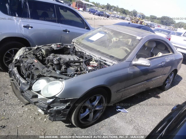 WDBTJ65J65F162569 - 2005 MERCEDES-BENZ CLK 320C SILVER photo 2