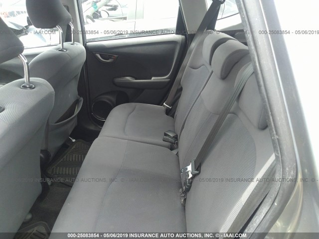 JHMGE87259S035641 - 2009 HONDA FIT SILVER photo 8