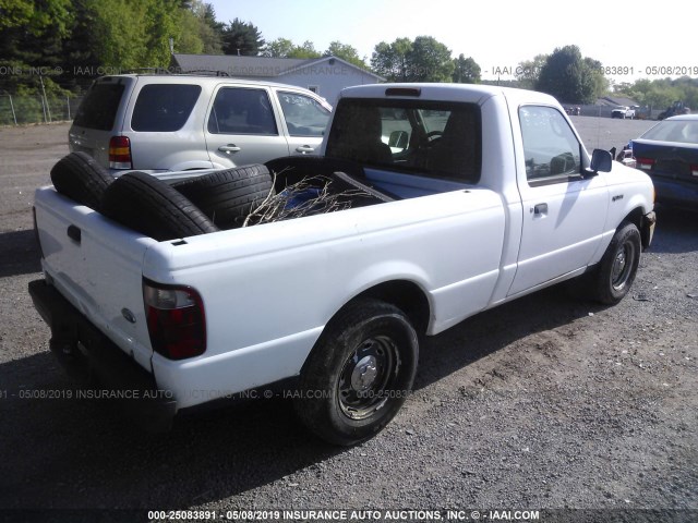 1FTYR10D44PB08264 - 2004 FORD RANGER WHITE photo 4