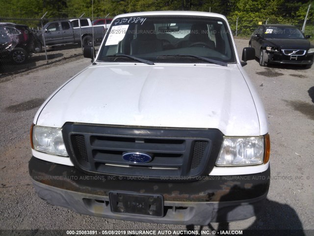 1FTYR10D44PB08264 - 2004 FORD RANGER WHITE photo 6