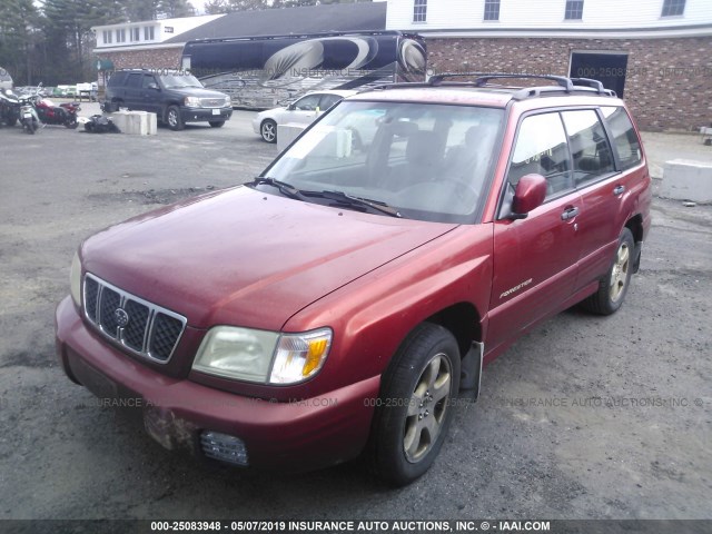 JF1SF65642H739549 - 2002 SUBARU FORESTER S RED photo 2