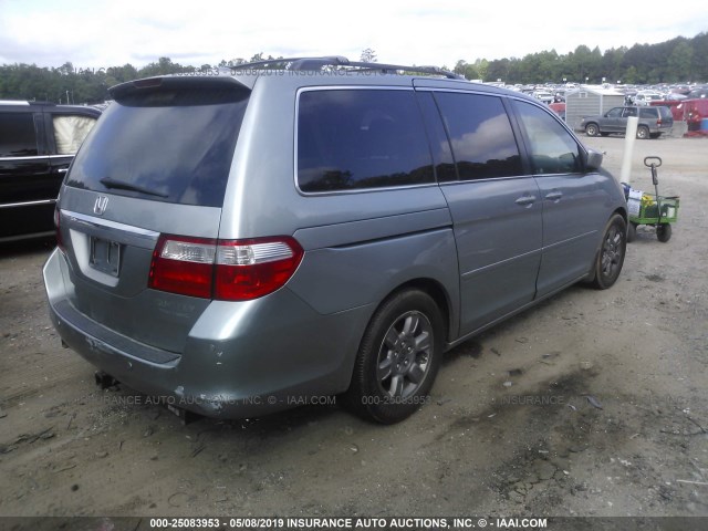 5FNRL38815B073963 - 2005 HONDA ODYSSEY TOURING GRAY photo 4