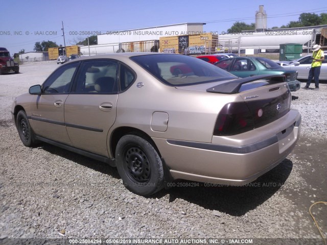 2G1WF55K5Y9121780 - 2000 CHEVROLET IMPALA BEIGE photo 3