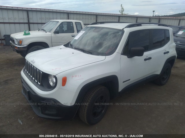 ZACCJBAT0FPB65069 - 2015 JEEP RENEGADE SPORT WHITE photo 2