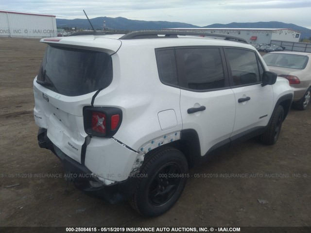 ZACCJBAT0FPB65069 - 2015 JEEP RENEGADE SPORT WHITE photo 4