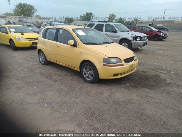 KL1TD62665B351164 - 2005 CHEVROLET AVEO LS YELLOW photo 1