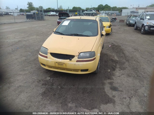 KL1TD62665B351164 - 2005 CHEVROLET AVEO LS YELLOW photo 6