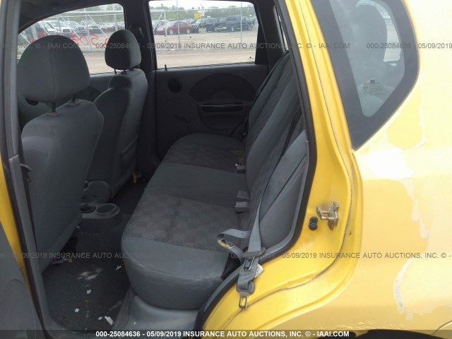 KL1TD62665B351164 - 2005 CHEVROLET AVEO LS YELLOW photo 8