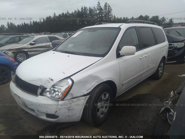 KNDMB233X86258600 - 2008 KIA SEDONA EX/LX WHITE photo 2