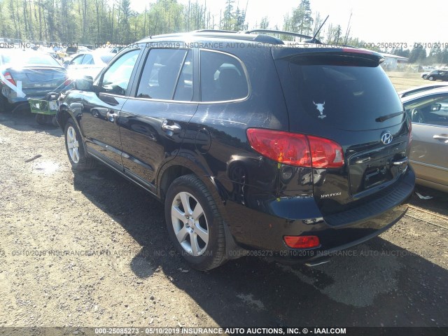 5NMSH73E57H112241 - 2007 HYUNDAI SANTA FE SE/LIMITED BLACK photo 3