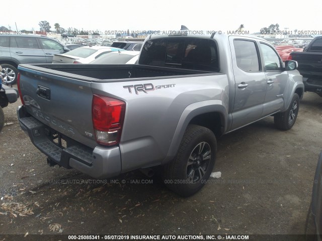 3TMAZ5CN5HM049198 - 2017 TOYOTA TACOMA DBL CAB/SR5/TRD SPORT/OR GRAY photo 4