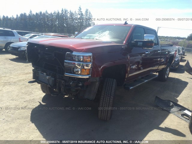 1GC4K1E87GF267241 - 2016 CHEVROLET SILVERADO K3500 HIGH COUNTRY RED photo 2