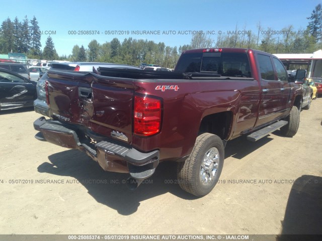 1GC4K1E87GF267241 - 2016 CHEVROLET SILVERADO K3500 HIGH COUNTRY RED photo 4