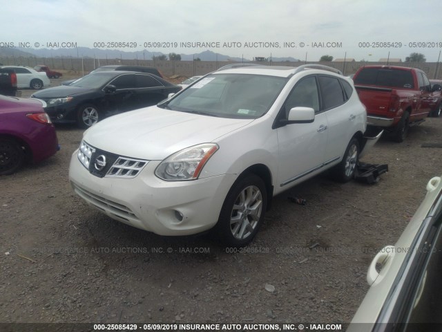 JN8AS5MV4BW275179 - 2011 NISSAN ROGUE S/SV/KROM WHITE photo 2