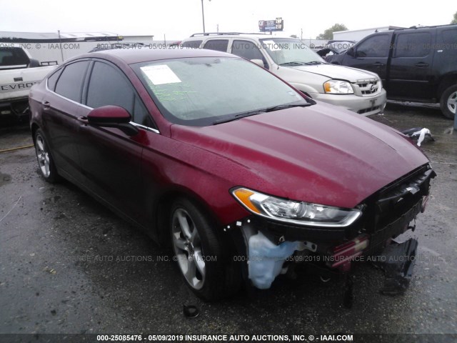 3FA6P0G70GR186101 - 2016 FORD FUSION S RED photo 1